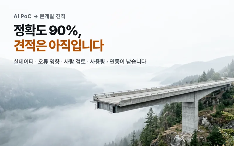 AI PoC 정확도 90%, 본계약 견적은 무엇을 약속해야 할까요?