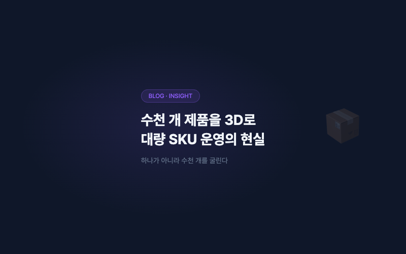 수천 개 제품을 3D로: 대량 SKU 운영의 현실